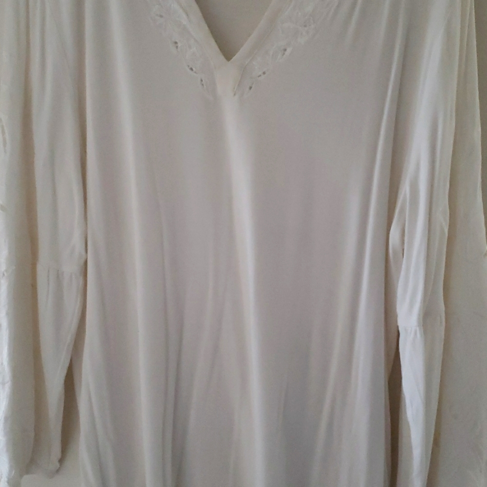 WHBM White Blouse Size L